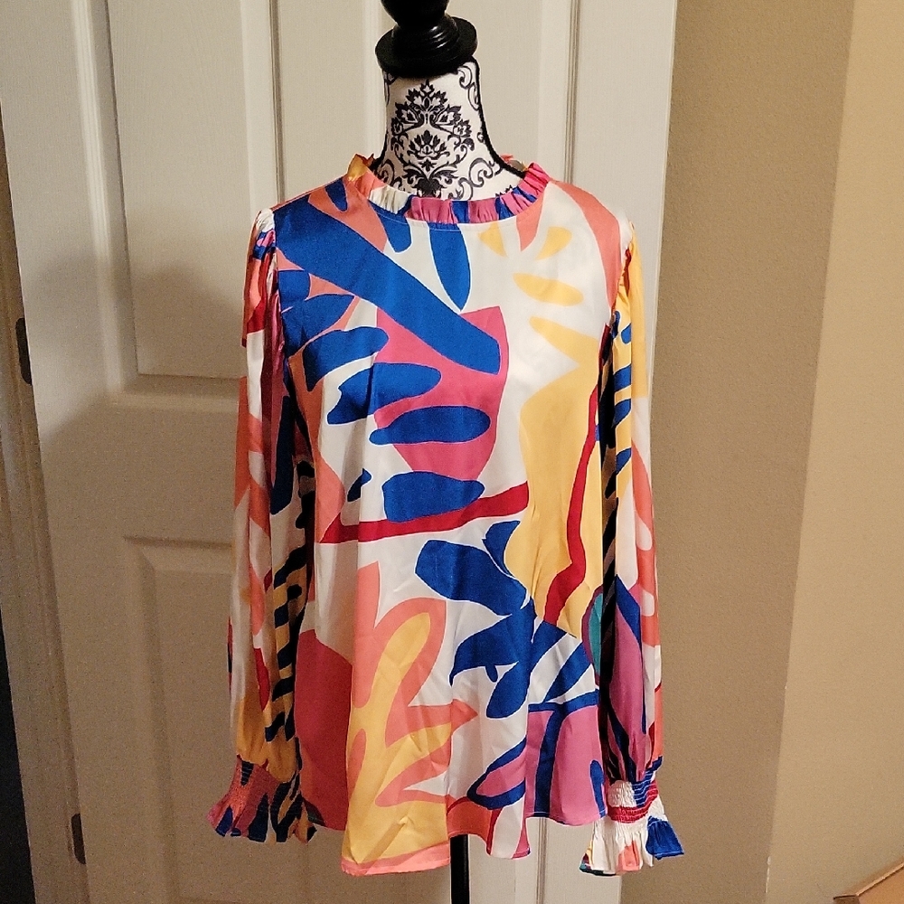 JODIFL Multicolor Abstract Blouse